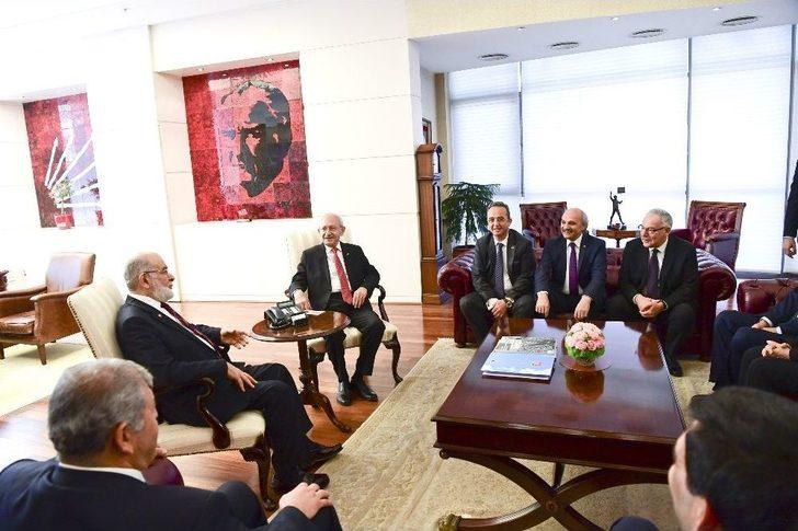 Kılıçdaroğlu, Sp Genel Başkanı Karamollaoğlu İle Görüştü G1