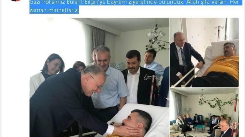 Milletvekili Ko&ccedil;er&rsquo;den Bombalı Saldırıda Gazi Olan Polise Ziyaret