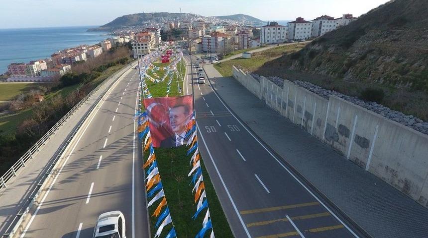 Sinop&rsquo;ta Cumhurbaşkanı Erdoğan Heyecanı