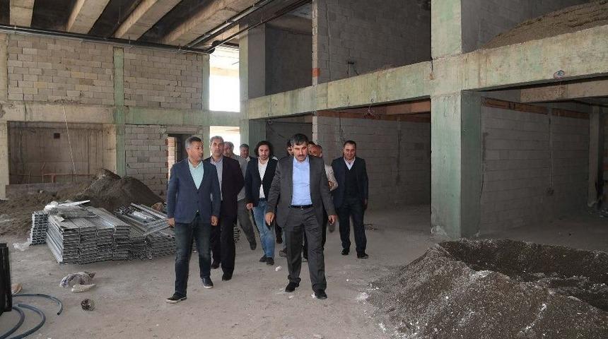 Başkan Asya, Terminal İnşaatında İncelemelerde Bulundu