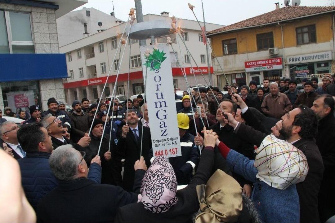 İskilip&rsquo;te Doğalgaz Sevinci