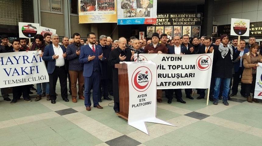 Nazilli’de Abd Başkanı Trump’a Kudüs Protestosu