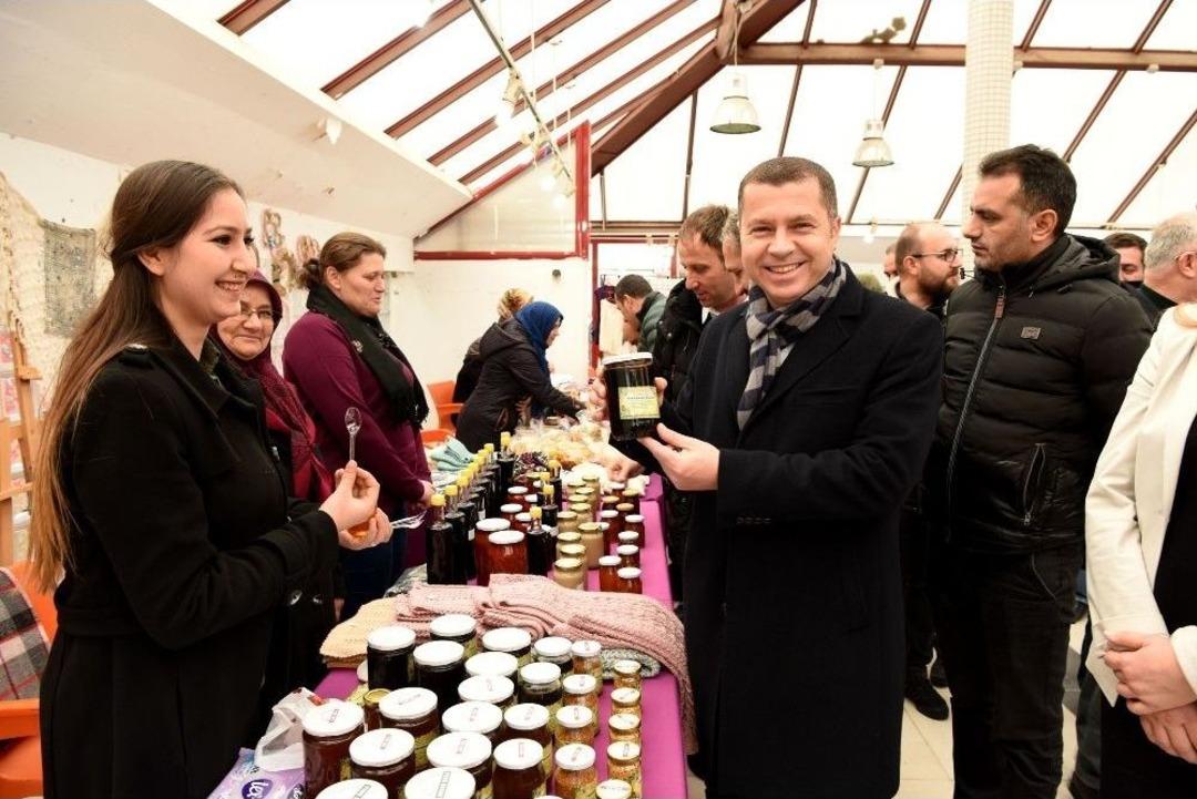 &Ccedil;an Belediyesi &Uuml;ret Kadınlar Pazarı A&ccedil;ıldı