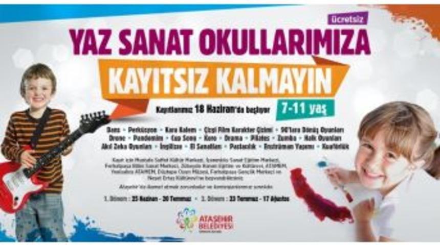 Ataşehir’de Yaz Sanat Okuları Başlıyor