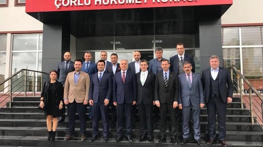 Çorlu Tso’nun Yeni Yönetimi Kaymakam Kılıç İle Bir Araya Geldi