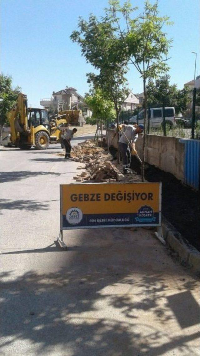 Gebze’de Cadde Ve Sokaklar Yenileniyor