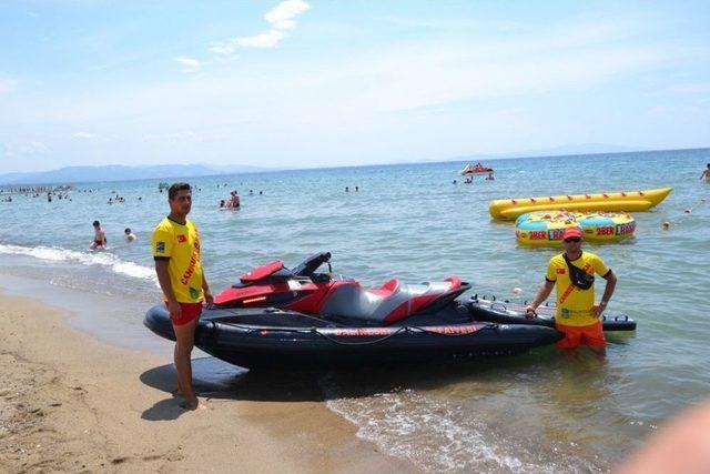 Sarımsaklı Plajlarında Vatandaşların Can Güvenliği İtfaiyeye Emanet
