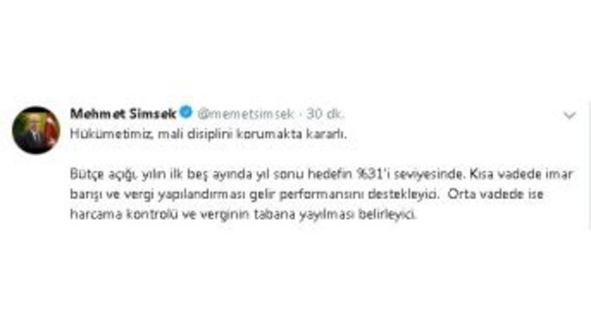Başbakan Yardımcısı Şimşek: “hükümetimiz Mali Disiplini Korumakta Kararlı”