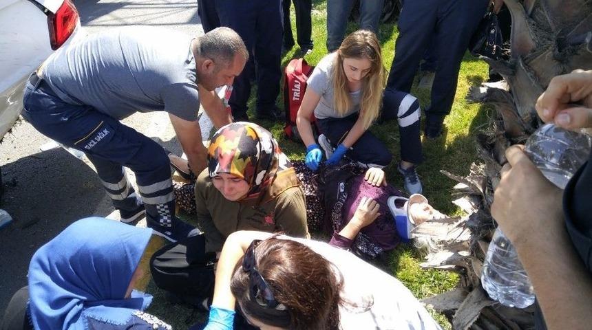 Takla Atan Araç Ağaçlara Çarparak Durabildi: 3 Yaralı