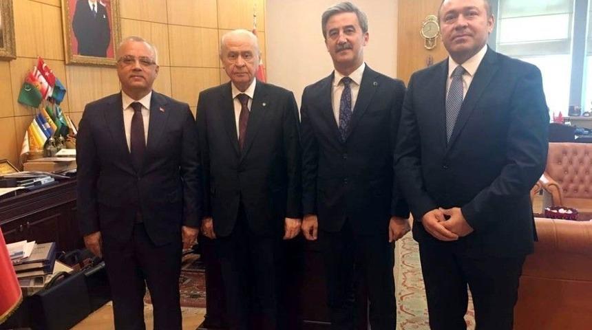 Mhp’li Başkanlar Bahçeli’yi Ziyaret Etti