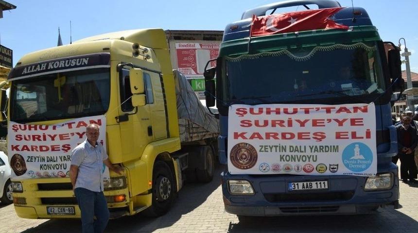 Şuhut’tan Afrin’e 4 Tır Yardım