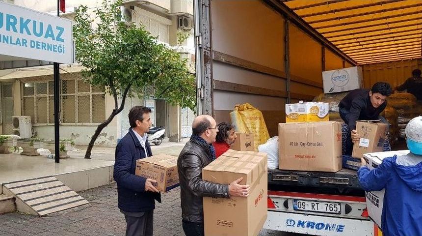 Nazillili &Ouml;ğretmenlerden T&uuml;rkmenlere Şefkat Eli