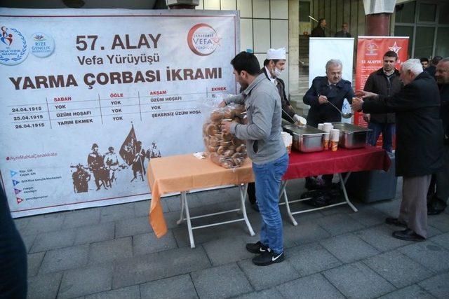 Rize’de Çanakkale Anısına Kırık Buğday Çorbası Dağıtıldı