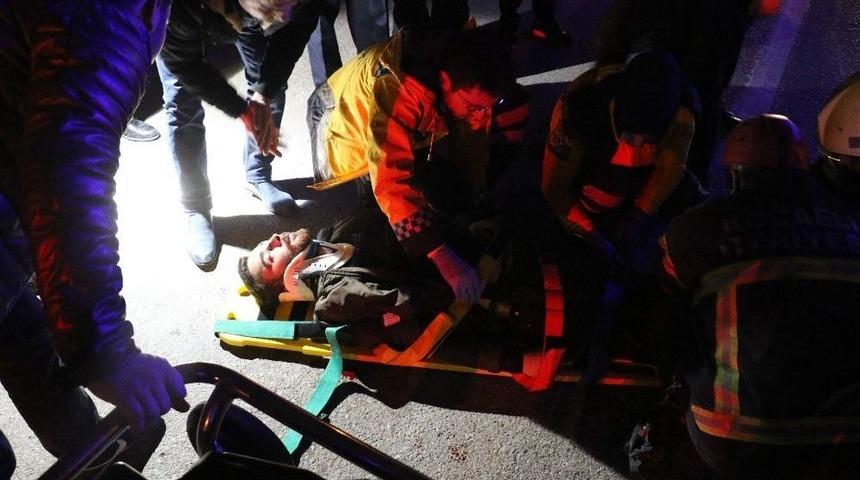 Yeni Yılın İlk Saatlerinde Otomobili İle Takla Attı: 1 Yaralı