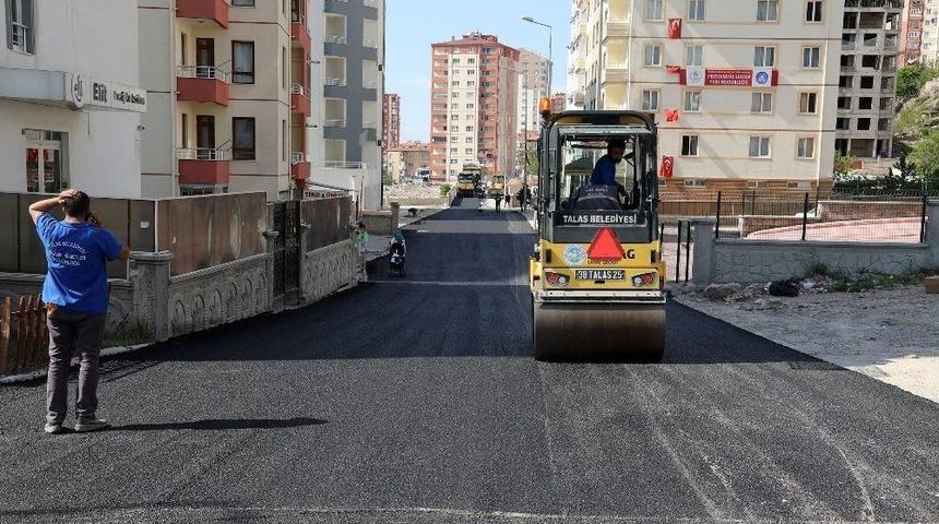 Talas Asfalt Çalışmaları Devam Ediyor