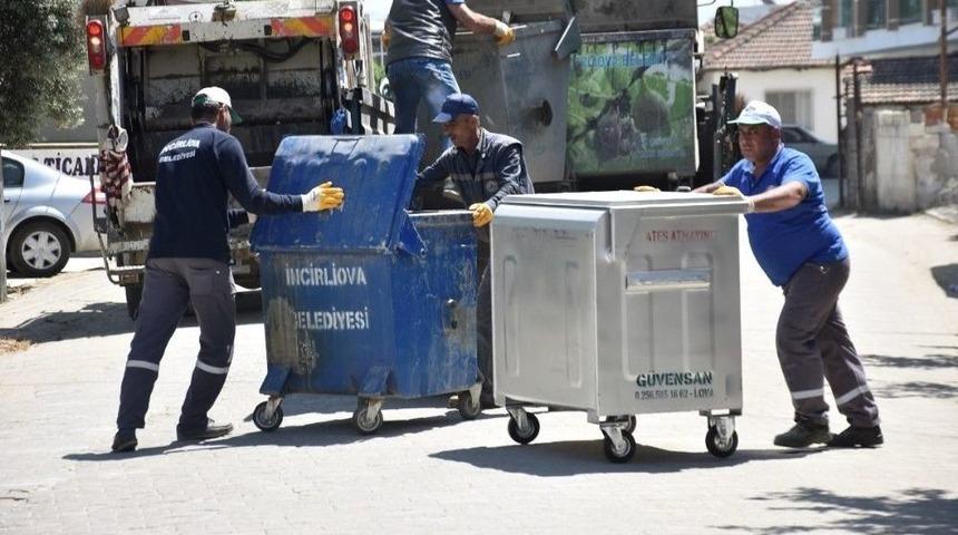 İncirliova&rsquo;da &Ccedil;&ouml;p Konteynırları Yenileniyor