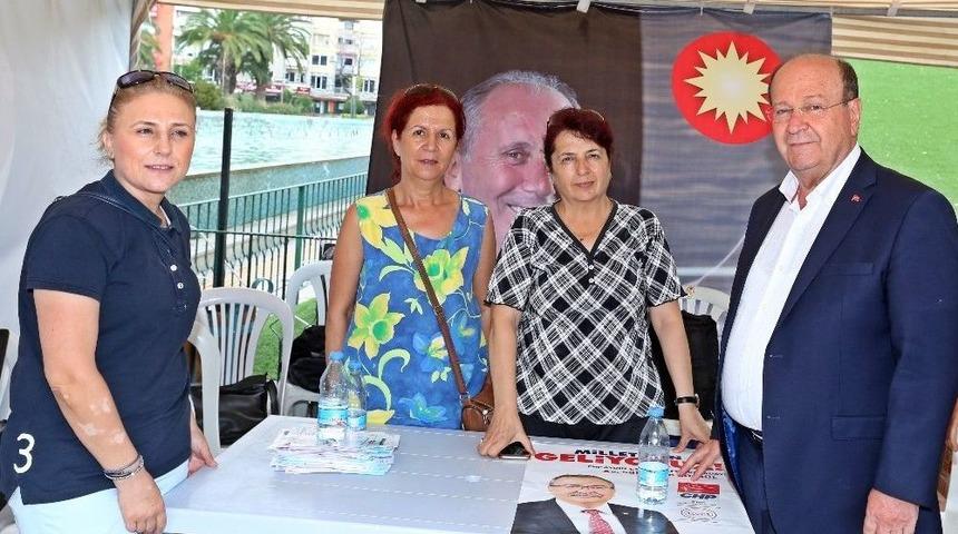 Başkan &Ouml;zakcan&rsquo;dan Chp Se&ccedil;im &Ccedil;adırına Ziyaret