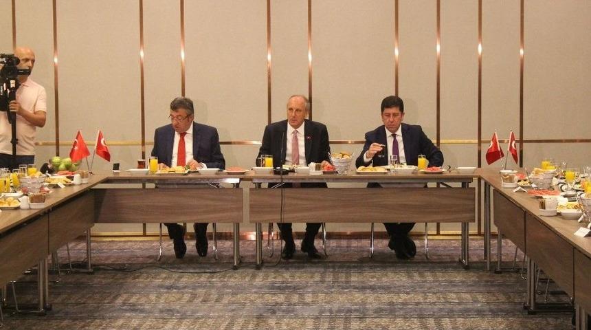 Cumhurbaşkanı Adayı İnce, Genel Yayın Y&ouml;netmenleriyle G&ouml;r&uuml;ş&uuml;yor