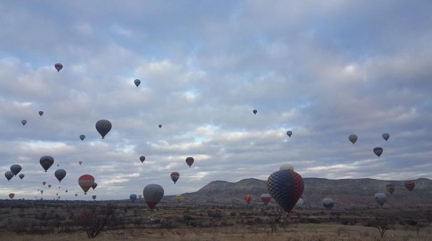 Kapadokya&rsquo;da Balonlar Havalandı