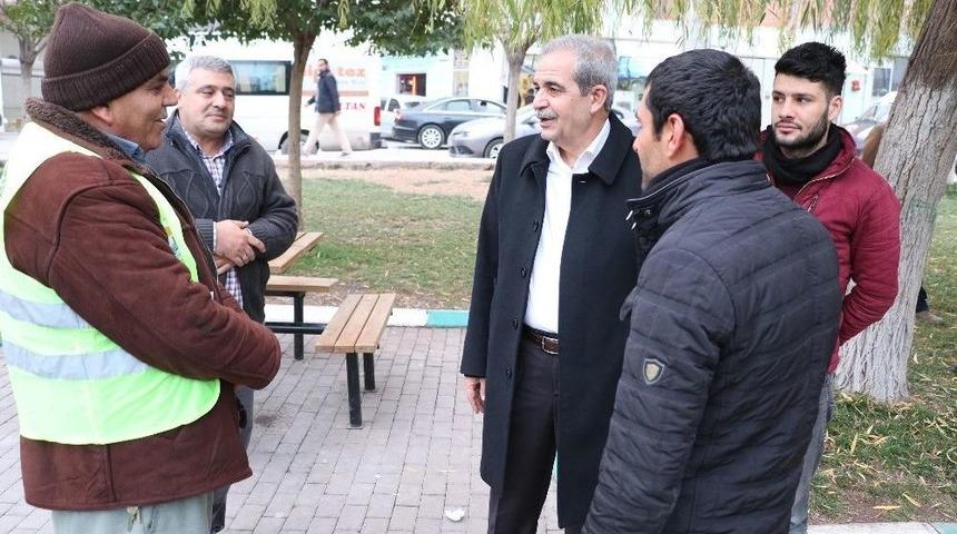 Başkan Demirkol Yılın İlk G&uuml;n&uuml;nde Mahalleleri Gezdi