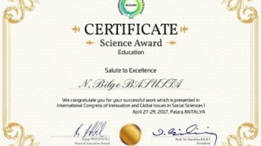 Me&uuml; Eğitim Fak&uuml;ltesi &Ouml;ğretim Elemanlarına &Ouml;d&uuml;l