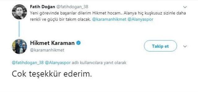 Aytemiz Alanyaspor, Hikmet Karaman İle Prensipte Anlaştı