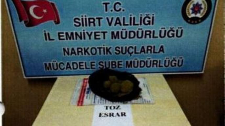 Siirt&rsquo;te Toz Esrar Maddesi Ele Ge&ccedil;irildi