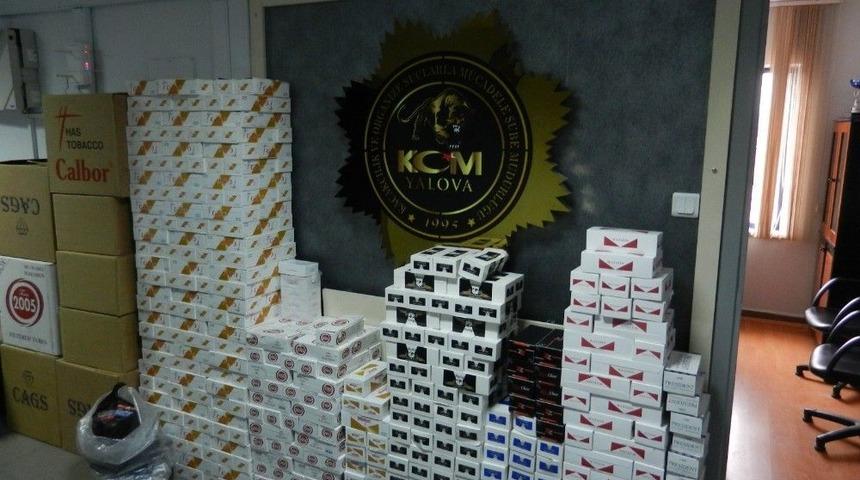 Yalova&rsquo;da Ka&ccedil;ak Sigara Operasyonu: 5 G&ouml;zaltı