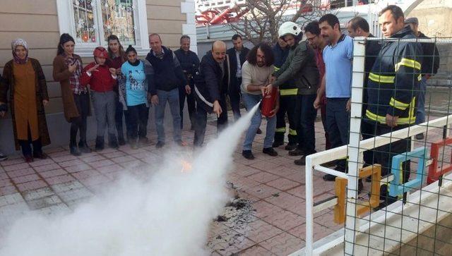 Van’da Özel Öğrenciler İçin Yangın Tatbikatı