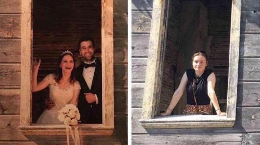 Afrin şehidi Fatih Mehmethan'ın eşi düğün fotoğraflarının aynısını bu kez tek başına çekti