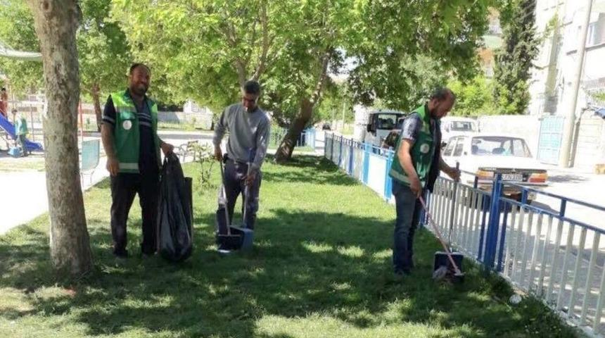 Adıyaman&rsquo;da Parklarda Bahar Bakımı