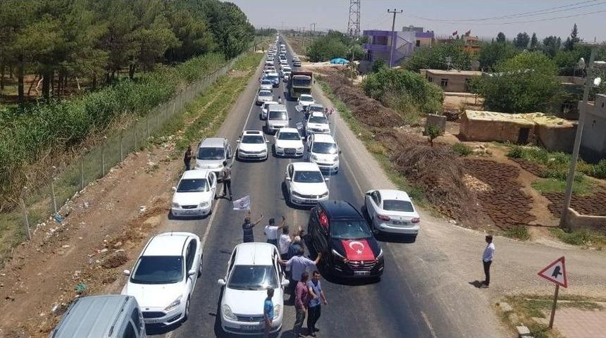 Harran&rsquo;da Kilometrelerce Miting Konvoyu Oluştu