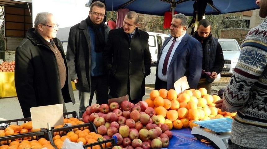 Tarım M&uuml;d&uuml;rl&uuml;ğ&uuml; &Uuml;retici Pazarını Denetledi