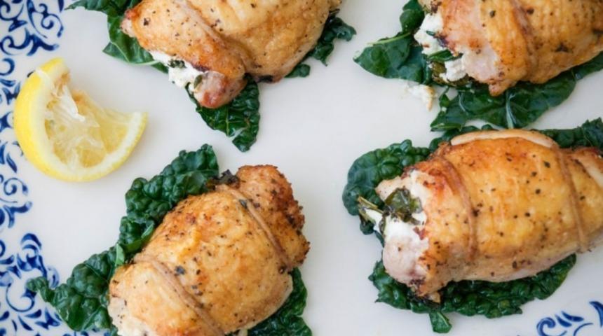 Ispanak ve Keçi Peynirli Tavuk