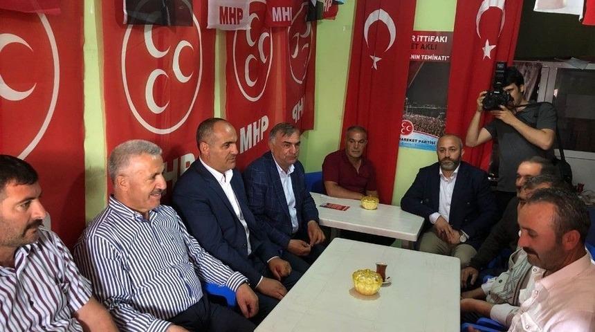 Bakan Arslan Mhp Se&ccedil;im B&uuml;rosunu Ziyaret Etti