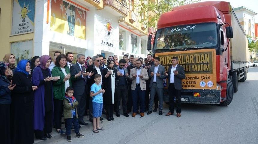 Afrin İ&ccedil;in Yardım Tırı Pursaklar&rsquo;dan Yola &Ccedil;ıktı