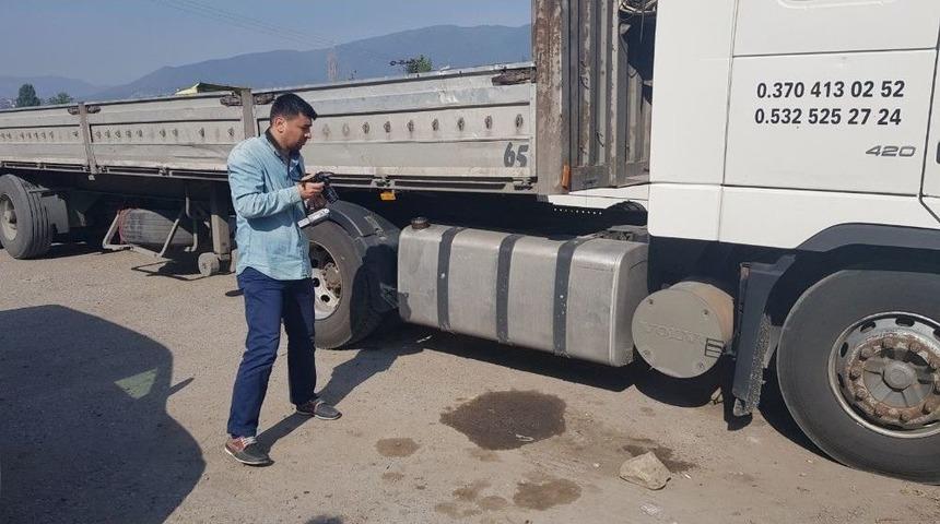 Park Halindeki Tırdan 250 Litre Mazot &Ccedil;aldılar