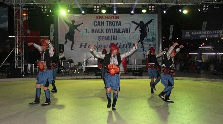 &Ccedil;an&rsquo;da Efe Hatun &Ccedil;an Troya 1.halk Oyunları Şenliği D&uuml;zenlendi