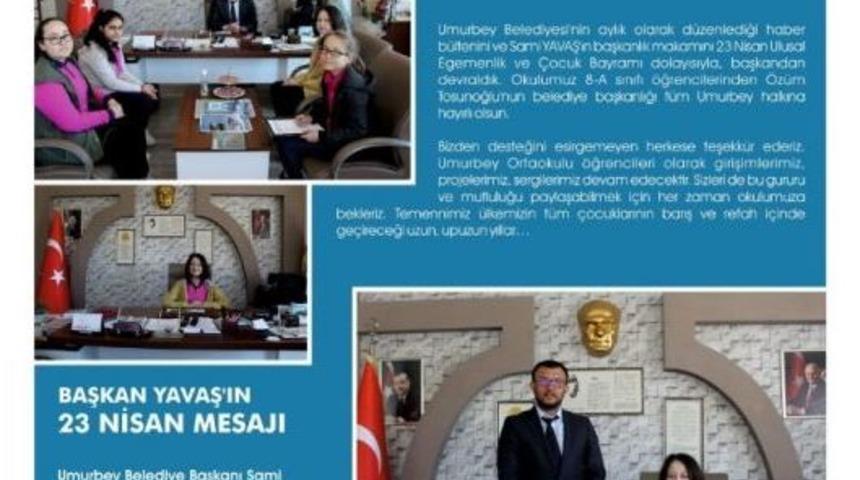 Umurbey Belediye B&uuml;lteni &Ccedil;ocuklara Emanet