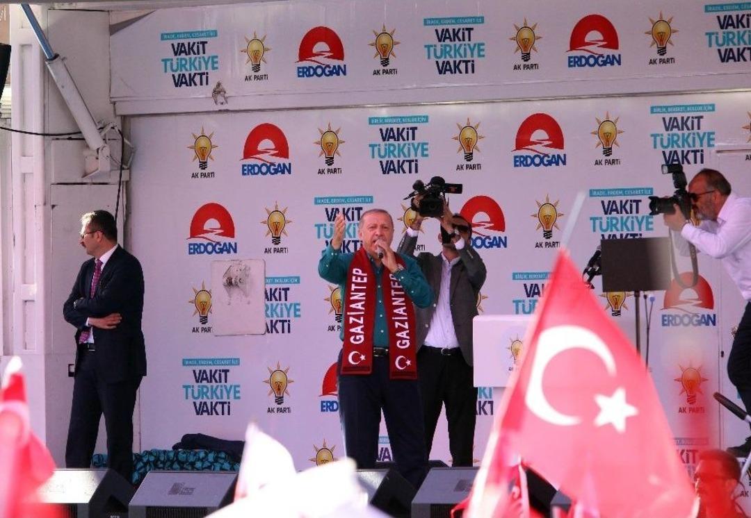 Erdoğan&rsquo;a Gaziantep&rsquo;te Rekor Karşılama