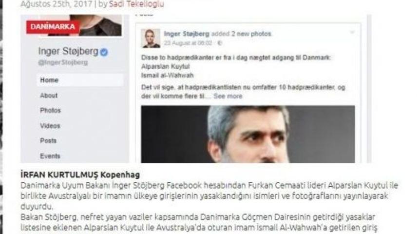 Danimarka&rsquo;nın Alparslan Kuytul&rsquo;un &Uuml;lkeye Girişini 7 Ay &Ouml;nce Yasakladığı Ortaya &Ccedil;ıktı