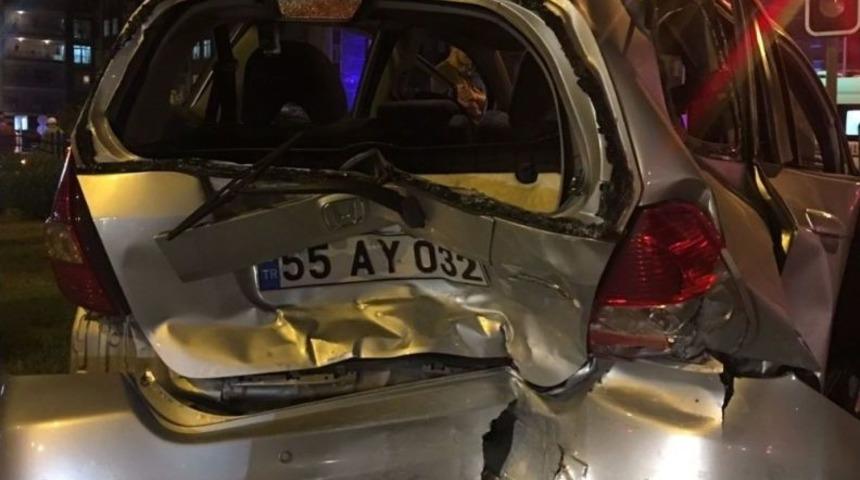 Samsun&rsquo;da Zincirleme Kaza: 1 Yaralı