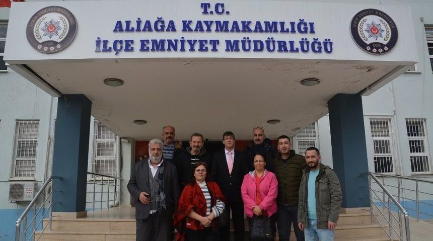 Gazetecilerden Yeni Emniyet M&uuml;d&uuml;r&uuml;ne Ziyaret