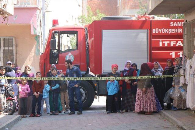 Samsun’da Suriyelilerin Kaldığı Ev Küle Döndü