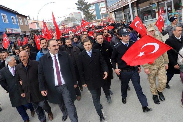 Ağrı’da Mehmetçiğe Destek İçin Binler Yürüdü