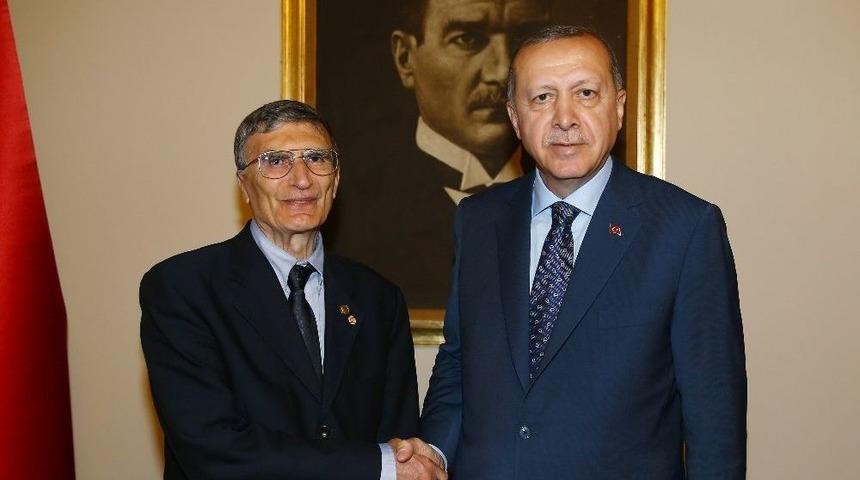 Cumhurbaşkanı Erdoğan, Nobel &Ouml;d&uuml;ll&uuml; Bilim Adamı Aziz Sancar&rsquo;ı Kabul Etti