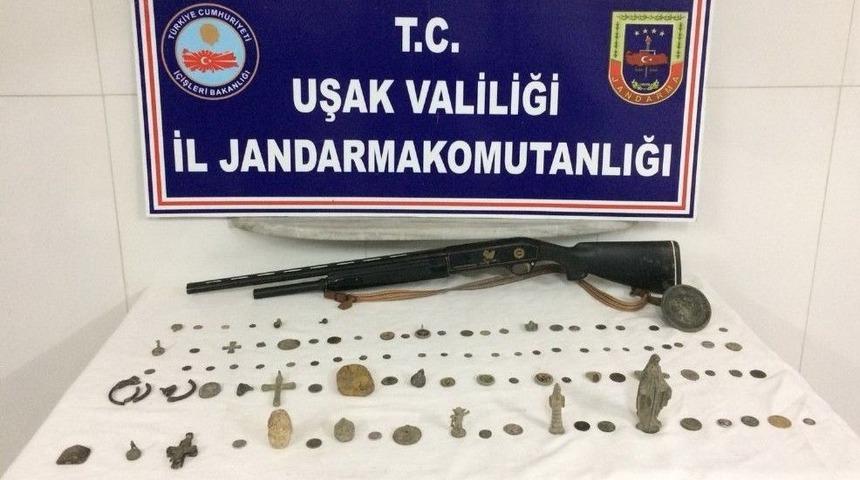 Uşak&rsquo;ta Tarihi Eser Operasyonu Olayla İlgili 3 Ş&uuml;pheli G&ouml;zaltına Alındı.