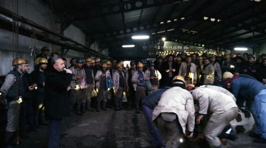 Madenciler, &Uuml;z&uuml;lmez&rsquo;de Kurban Kesti