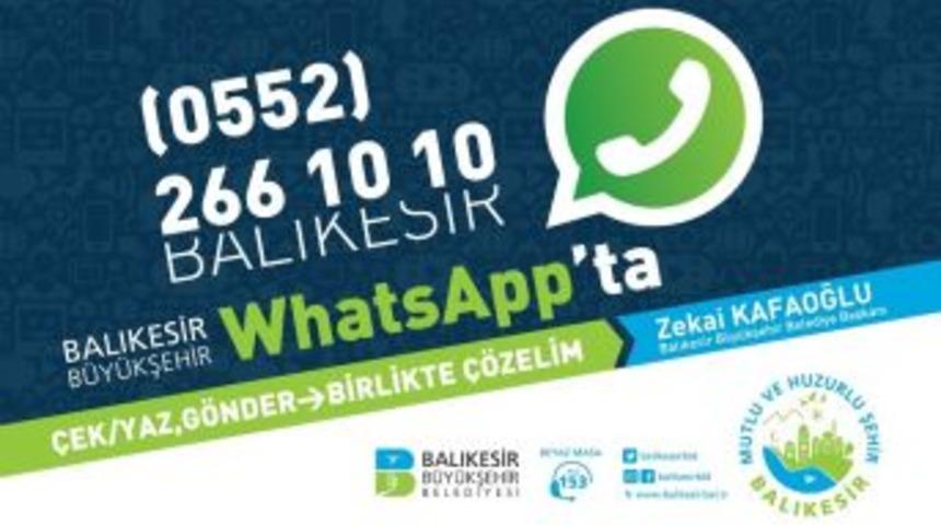 Balıkesir B&uuml;y&uuml;kşehir Belediyesi Sorunları Whatsapp &Uuml;zerinden &Ccedil;&ouml;zecek