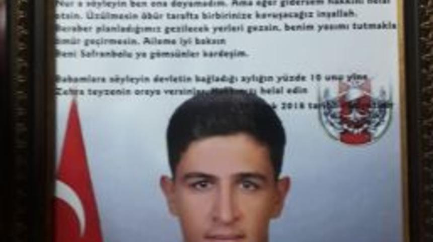 Afrin Şehidinin Duygulandıran Vasiyeti Ortaya &Ccedil;ıktı